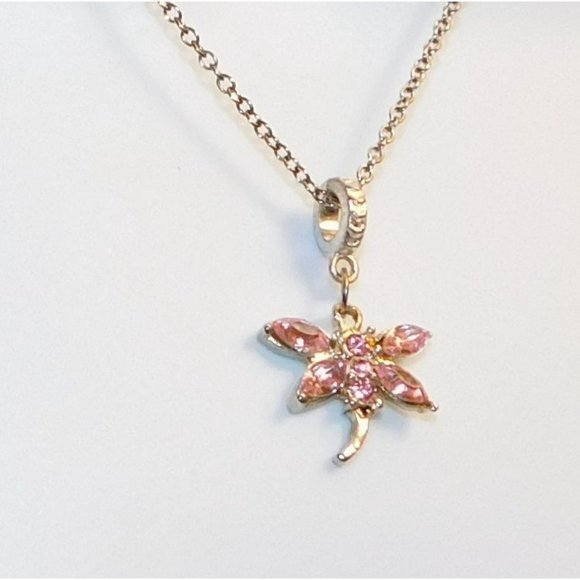 Pink Dragonfly Necklace - Picture 3 of 7